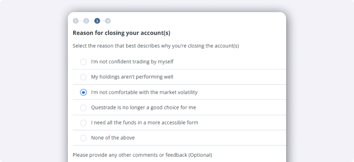 Closing your Questrade account